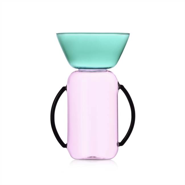 Vase pink-petrol medium