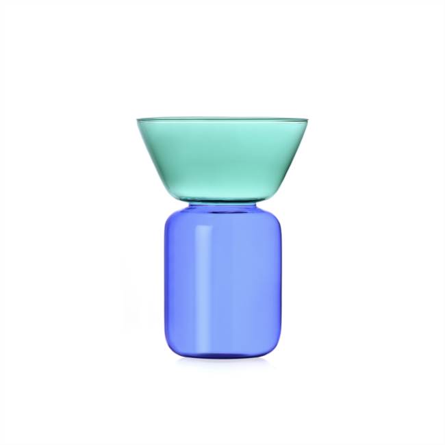 Vase light blue-petrol small