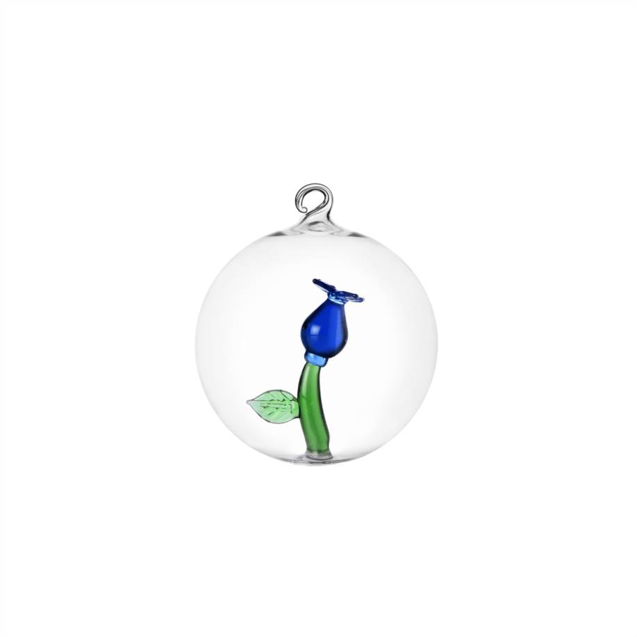 Christmas edition palla di Natale fiore blu