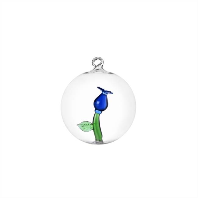 Christmas edition blue flower Christmas ball