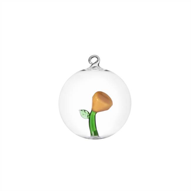 Christmas edition amber flower Christmas ball