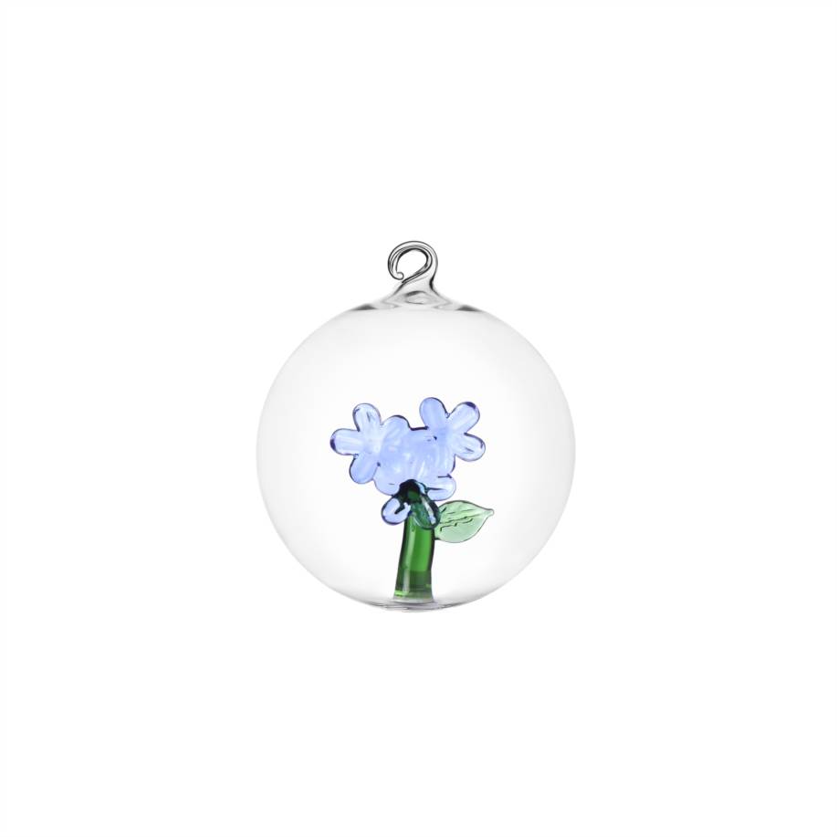 Christmas edition palla di Natale fiore azzurro