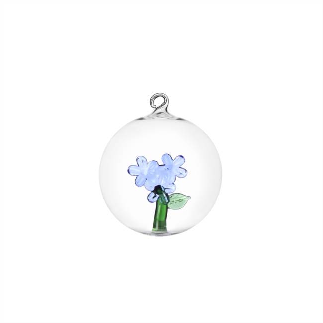 Christmas edition light blue flower Christmas ball