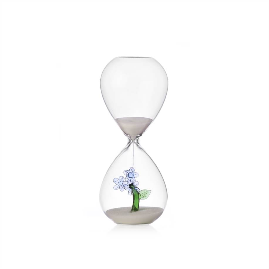 Christmas edition hourglass light blue flower