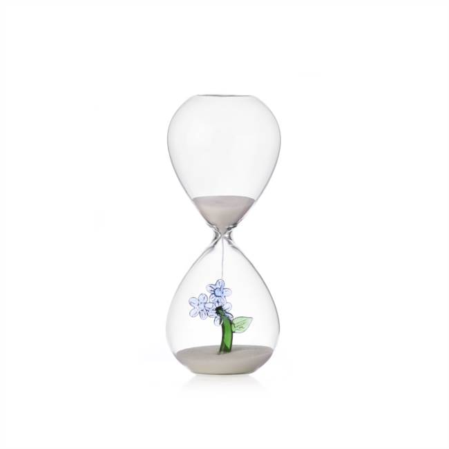 Christmas edition hourglass light blue flower