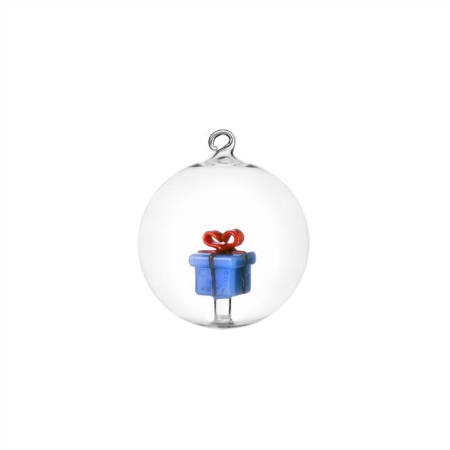 Christmas ball light blue gift