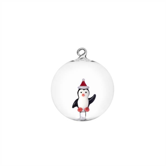 Christmas ball penguin w/ Christmas hat