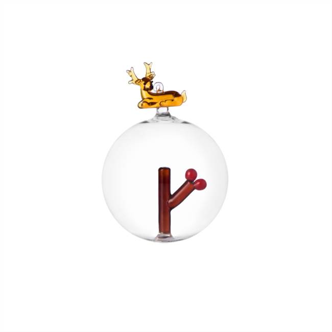 Christmas ball reindeer&berries 