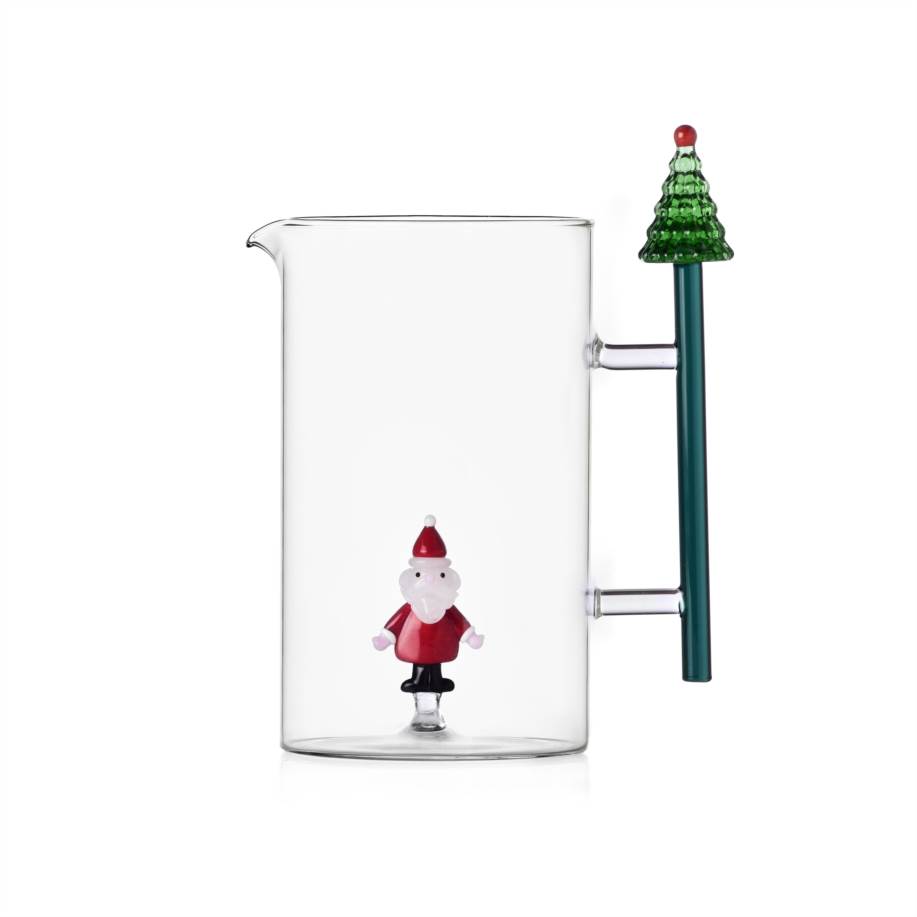 Jug with Christmas tree handle&Santa Claus
