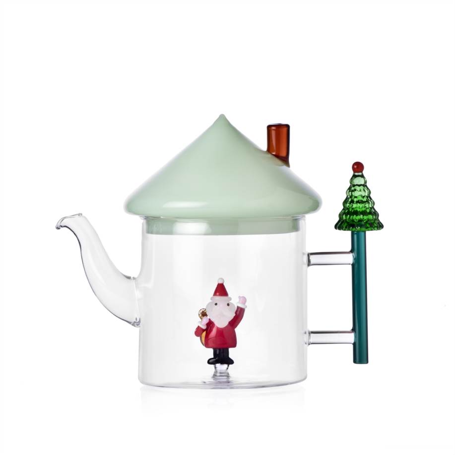 Teiera Babbo Natale tappo verde