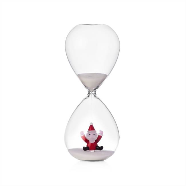 Hourglass jumping Santa