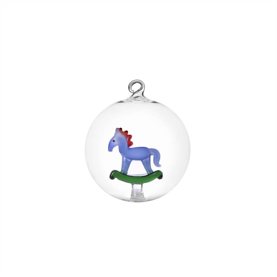 Palla di Natale cavallo a dondolo