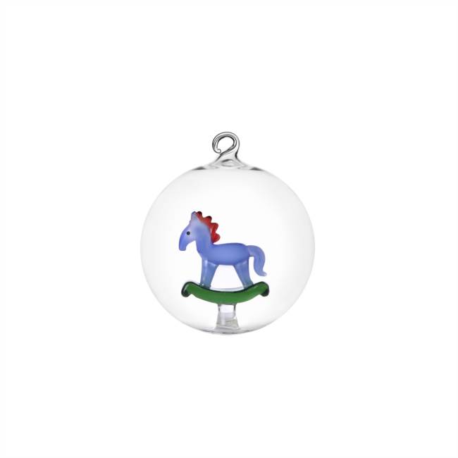 Christmas ball rocking horse