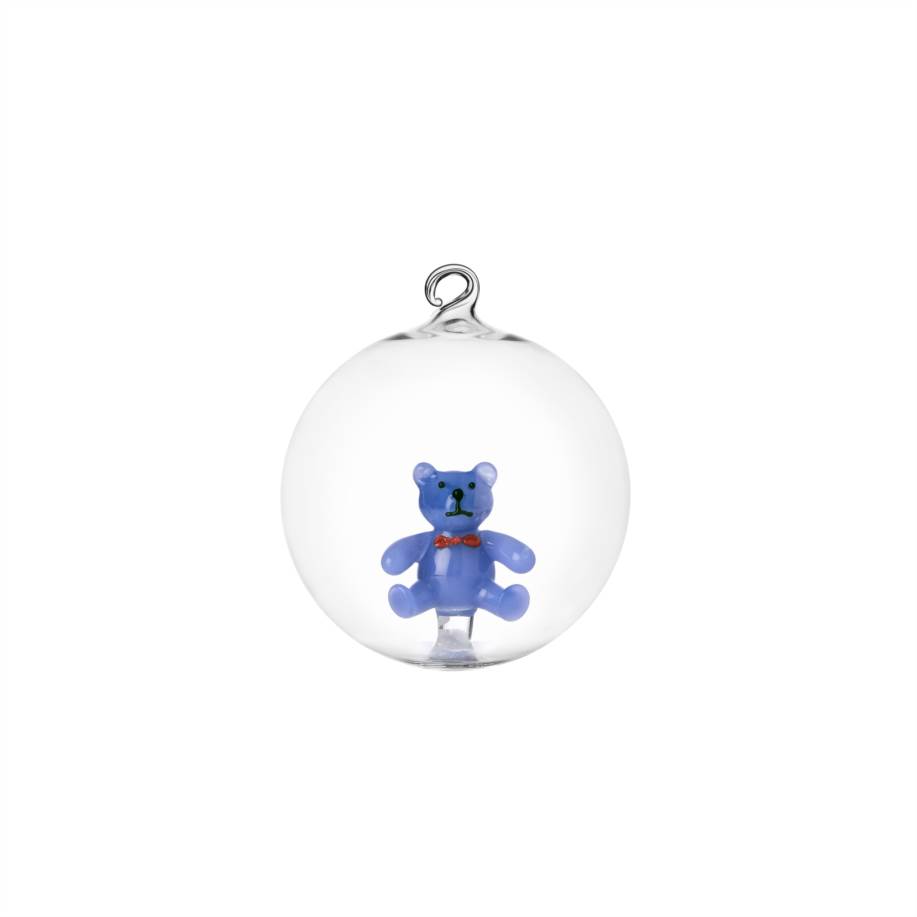 Palla di Natale orsacchiotto azzurro