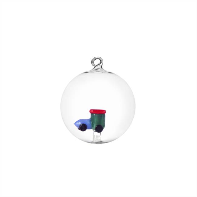 Christmas ball toy train