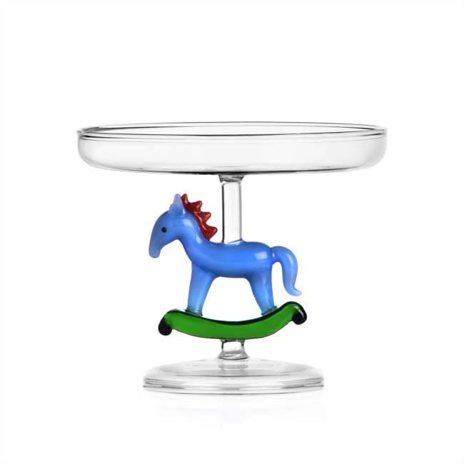 Footed plate rocking horse