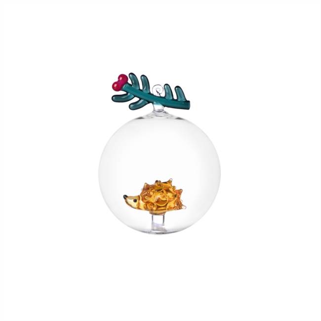 Christmas ball hedghog