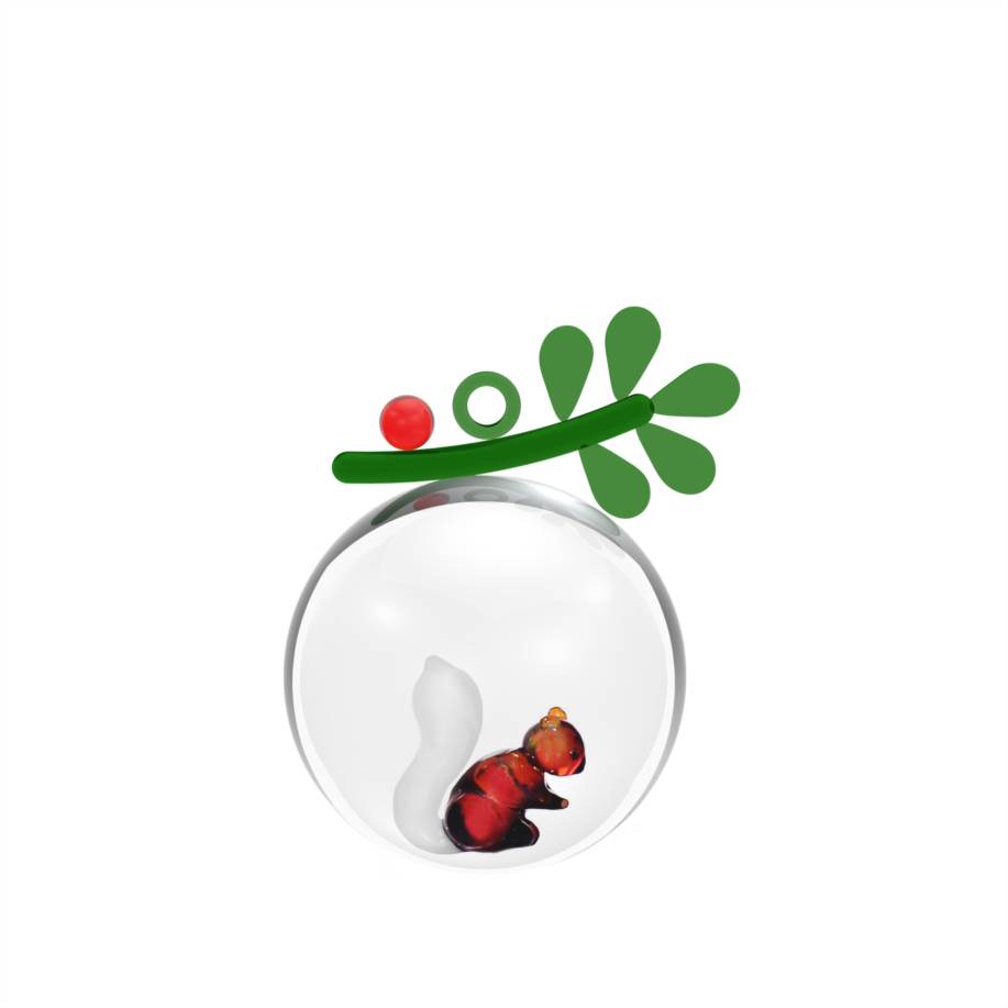 Christmas ball berries&squirrel