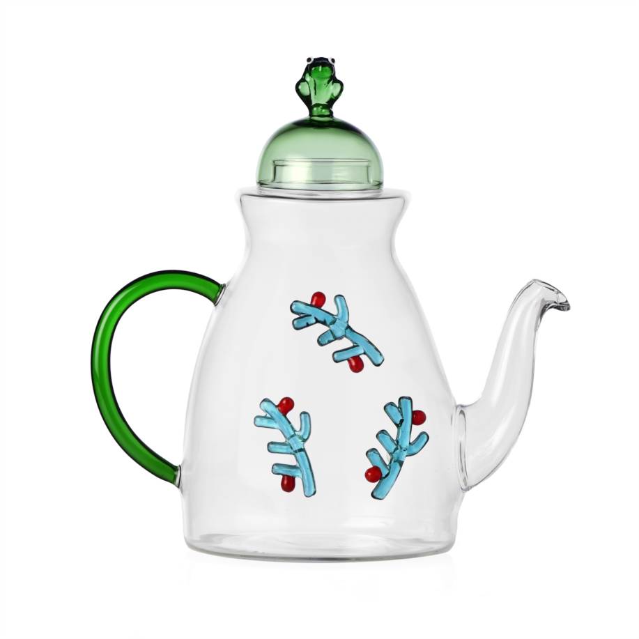 Teapot/coffee pot berries&frog