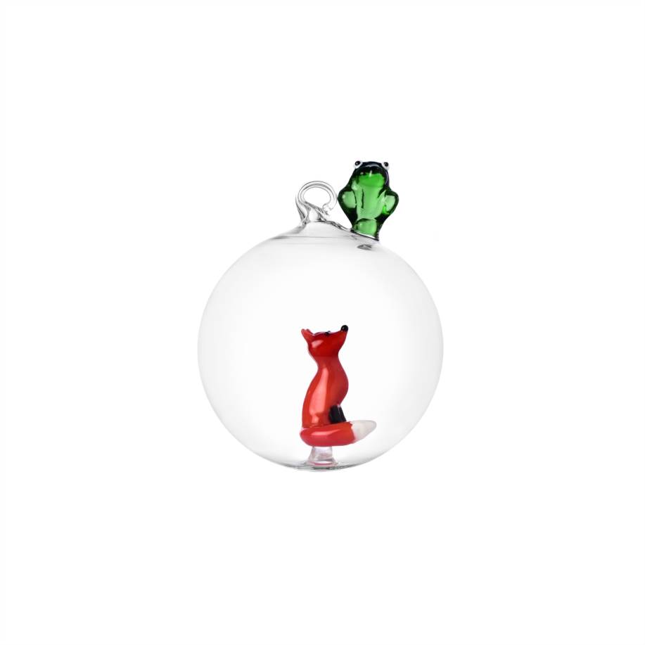 Christmas ball frog&red fox
