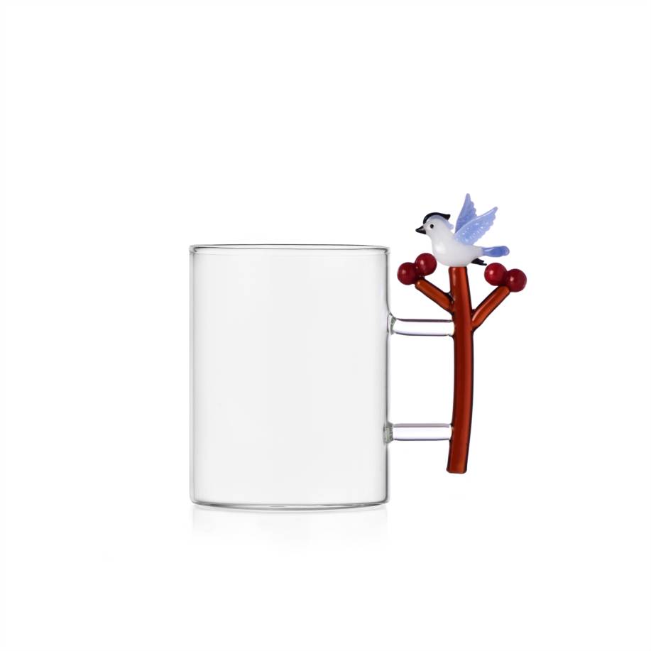 Mug berries&light blue bird