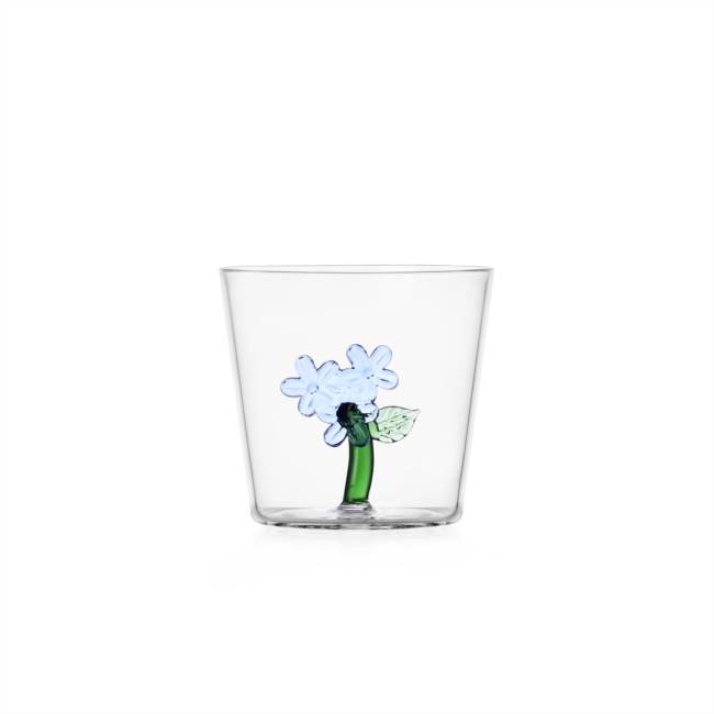 Tumbler fiore azzurro dentro