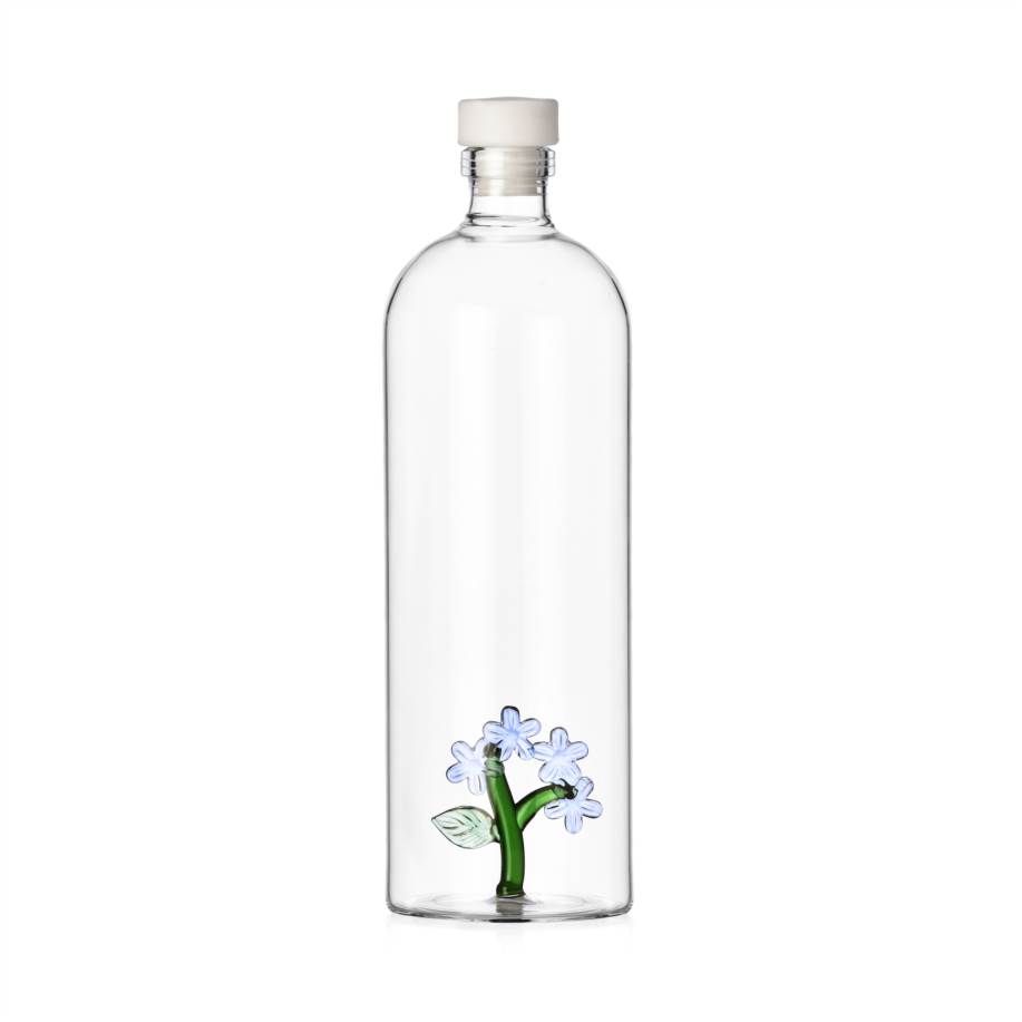 Botttle light blue flower