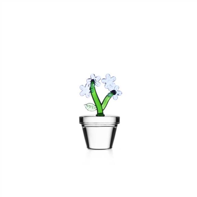 Fermacarte fiore azzurro