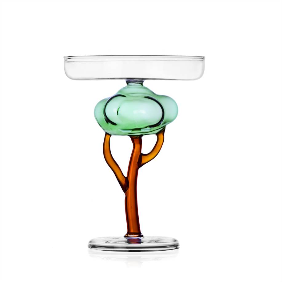 Footed plate baobab H 22 cm