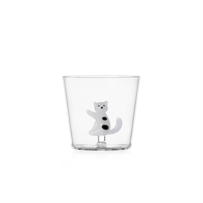 Tumbler gatto bianco macchie nere