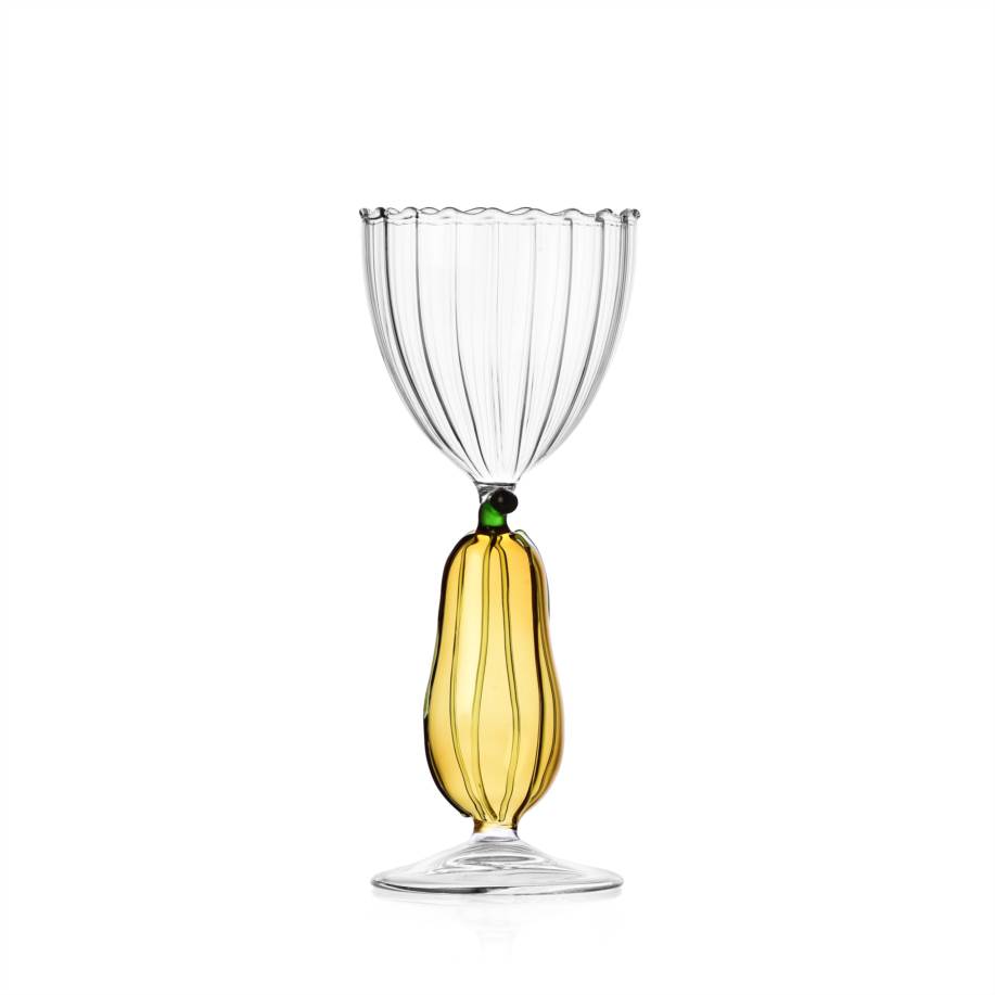 Optical stemmed glass zucchini