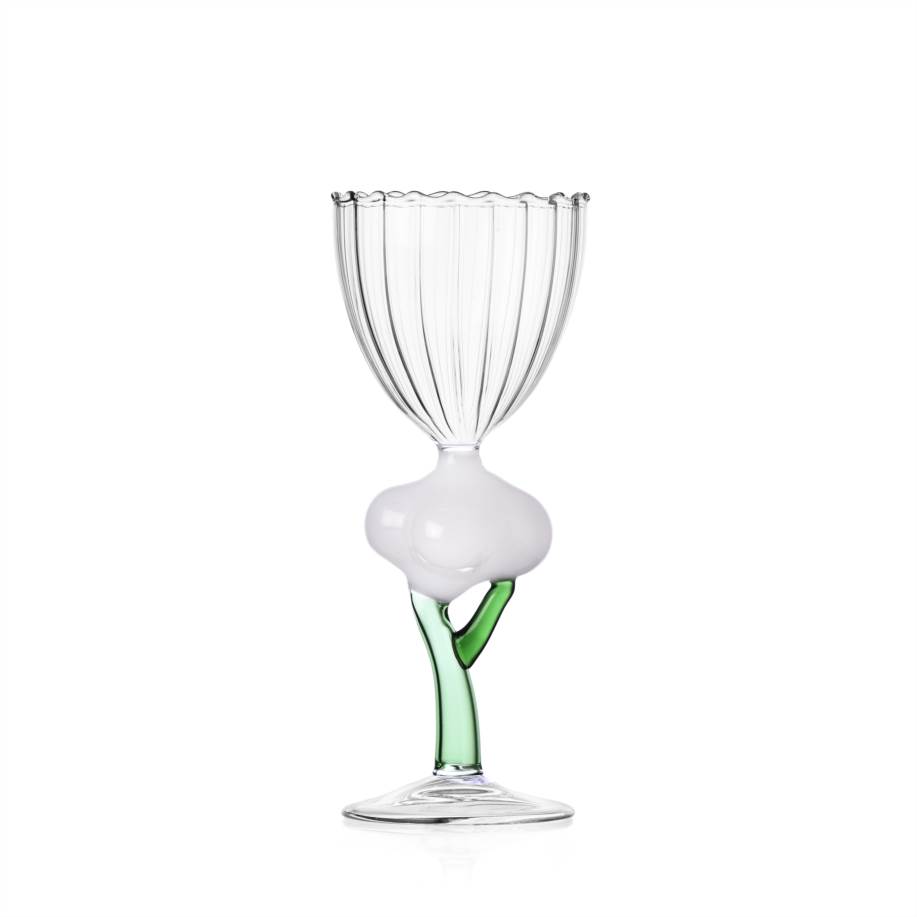 Optical stemmed glass califlower