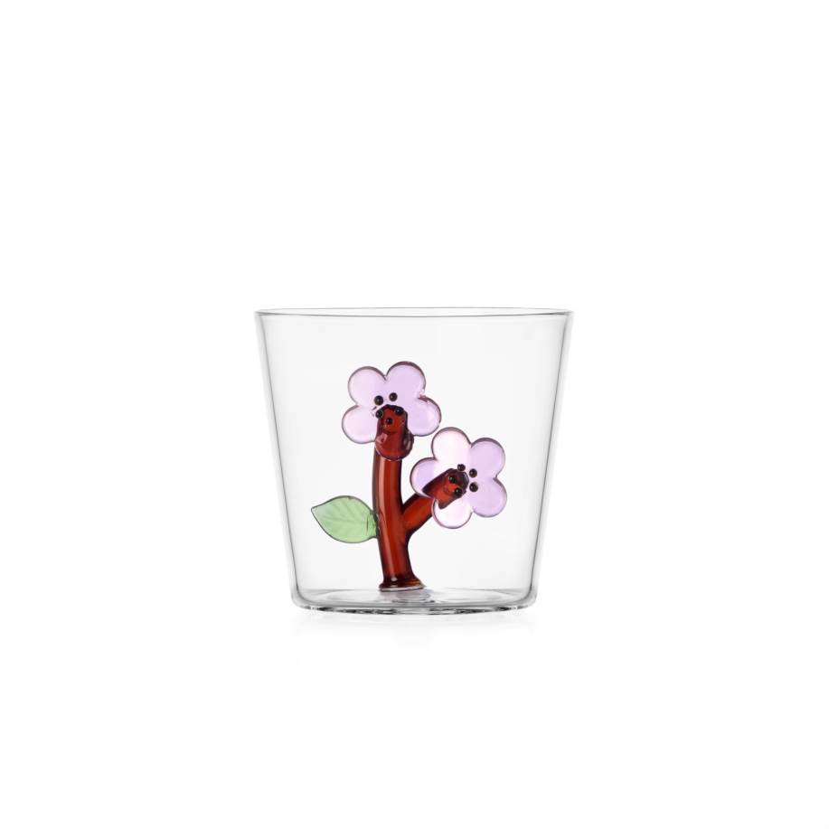 Tumbler peach blossom inside