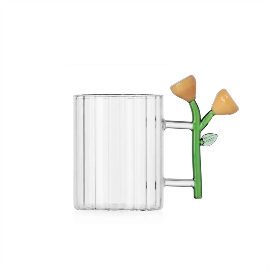 Mug ottica fiore ambra 