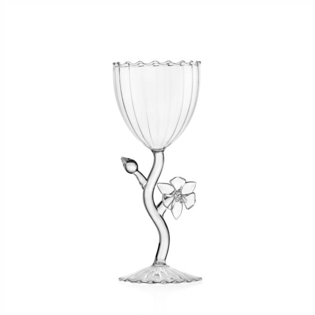 Stemmed glass orchid clear