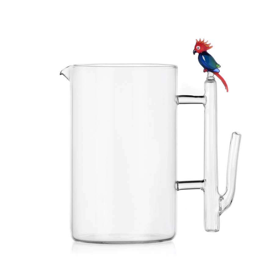 Jug red/blue cockatoo