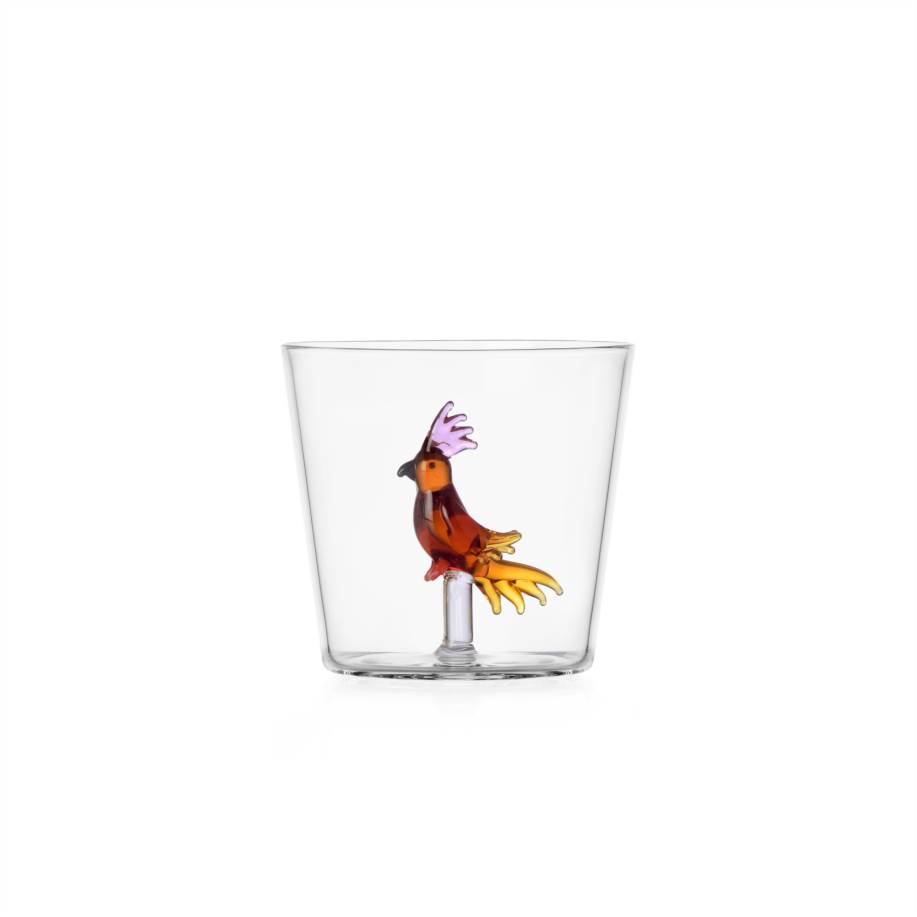 Tumbler amber tropical bird