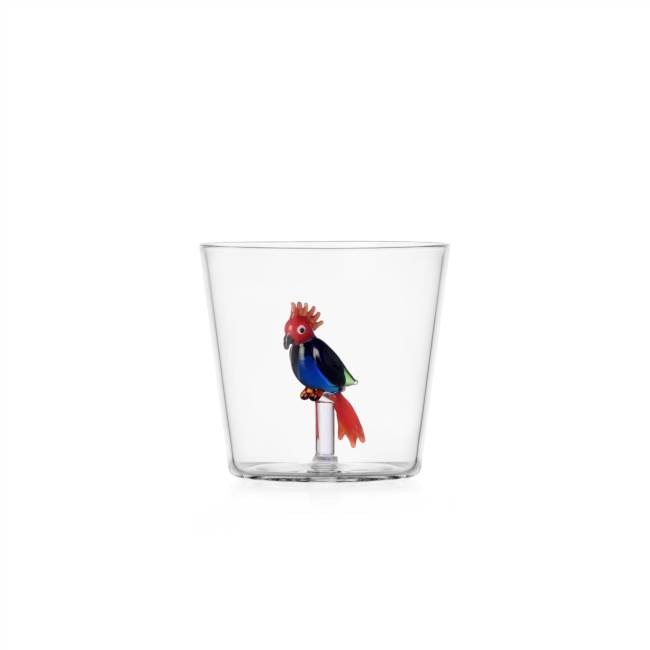 Tumbler cacatua rosso/blu