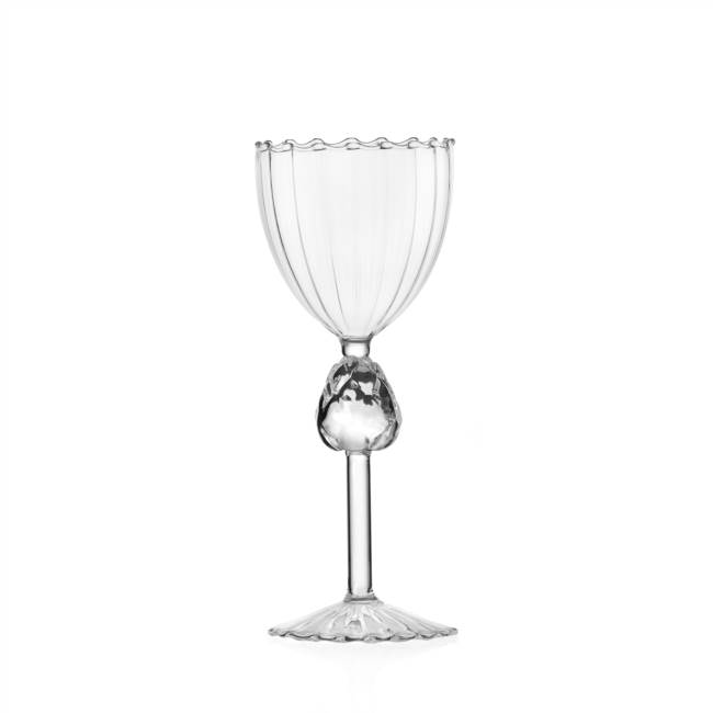 Stemmed glass artchocke clear