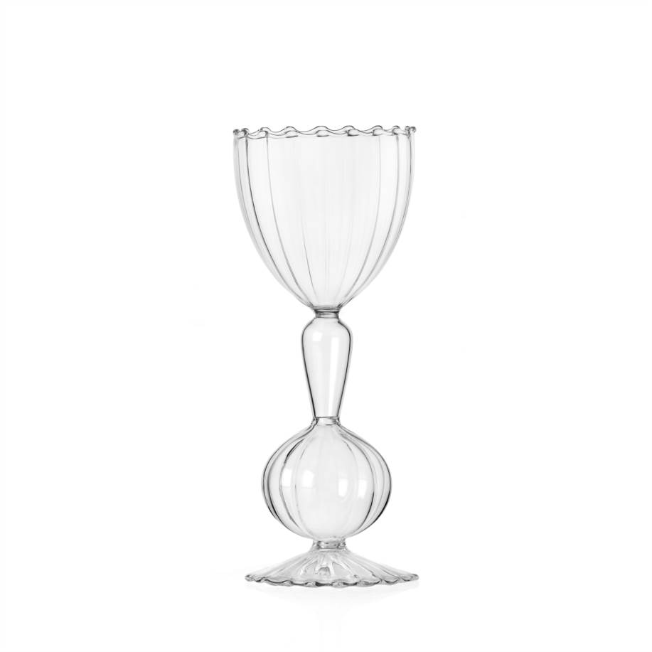 Stemmed glass spring onion clear