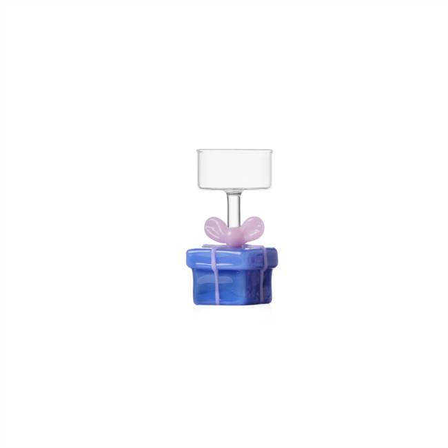 Tealight light blue gift