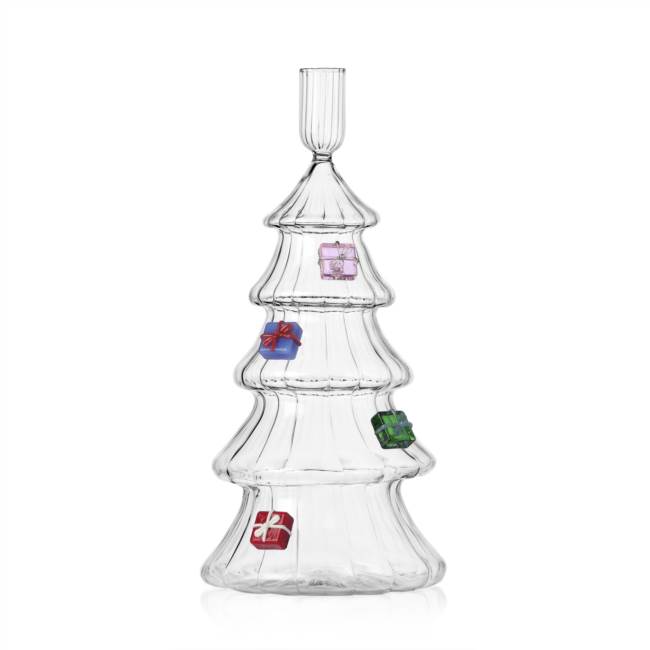 Candleholder Christmas tree w/ gifts