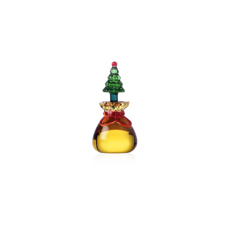 Segnaposto albero Natale con sacco giallo