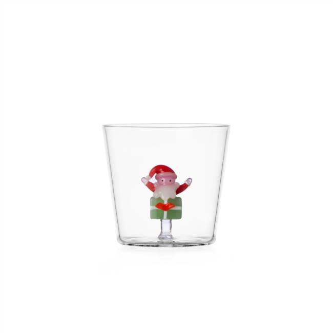 Tumbler Santa on green gift