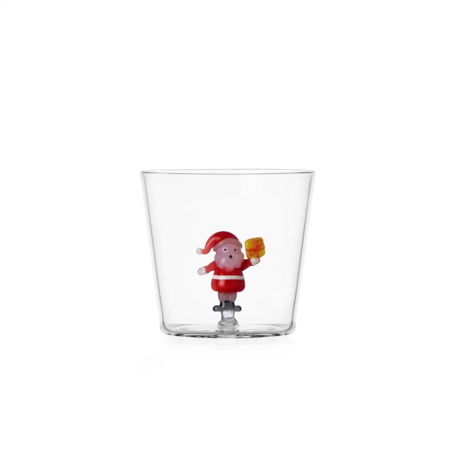 Tumbler Babbo Natale con regalo giallo