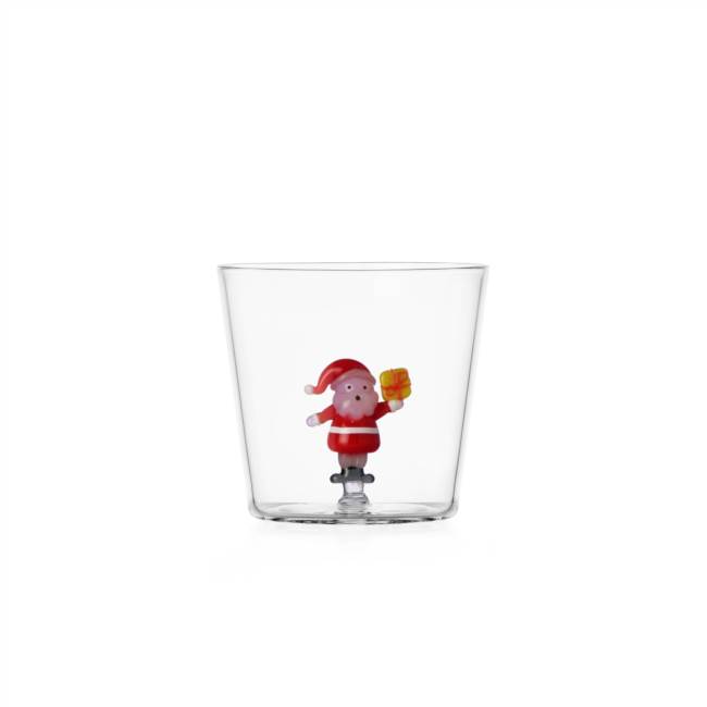 Tumbler Santa with yellow gift