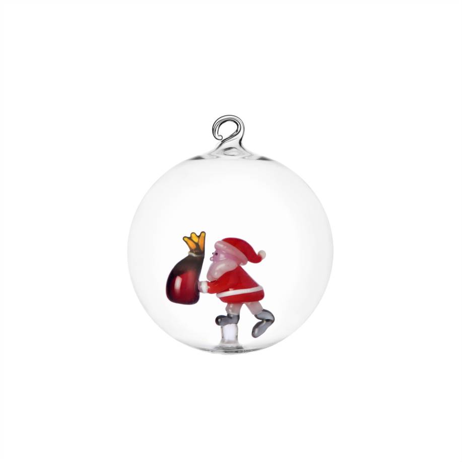Christmas ball Santa with amber sack