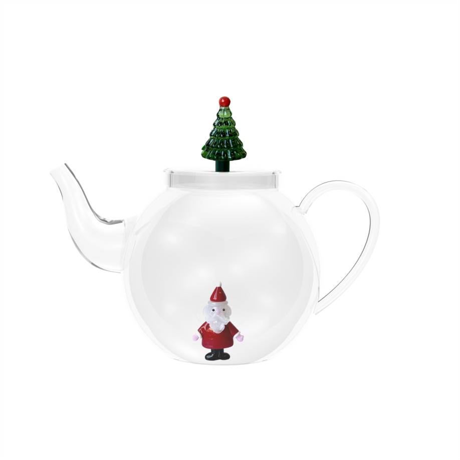 Teiera Babbo Natale tappo albero di Natale