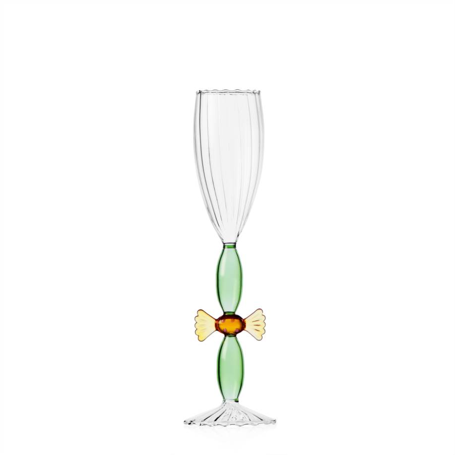 Flute amber candy-green