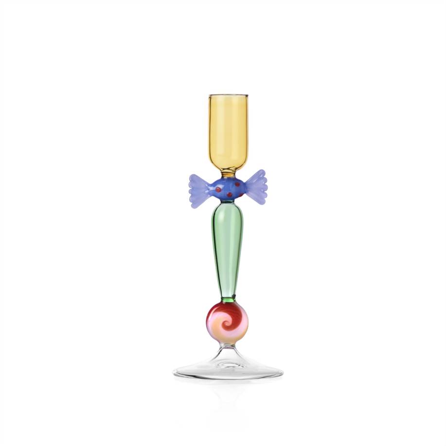 Candleholder blue candy